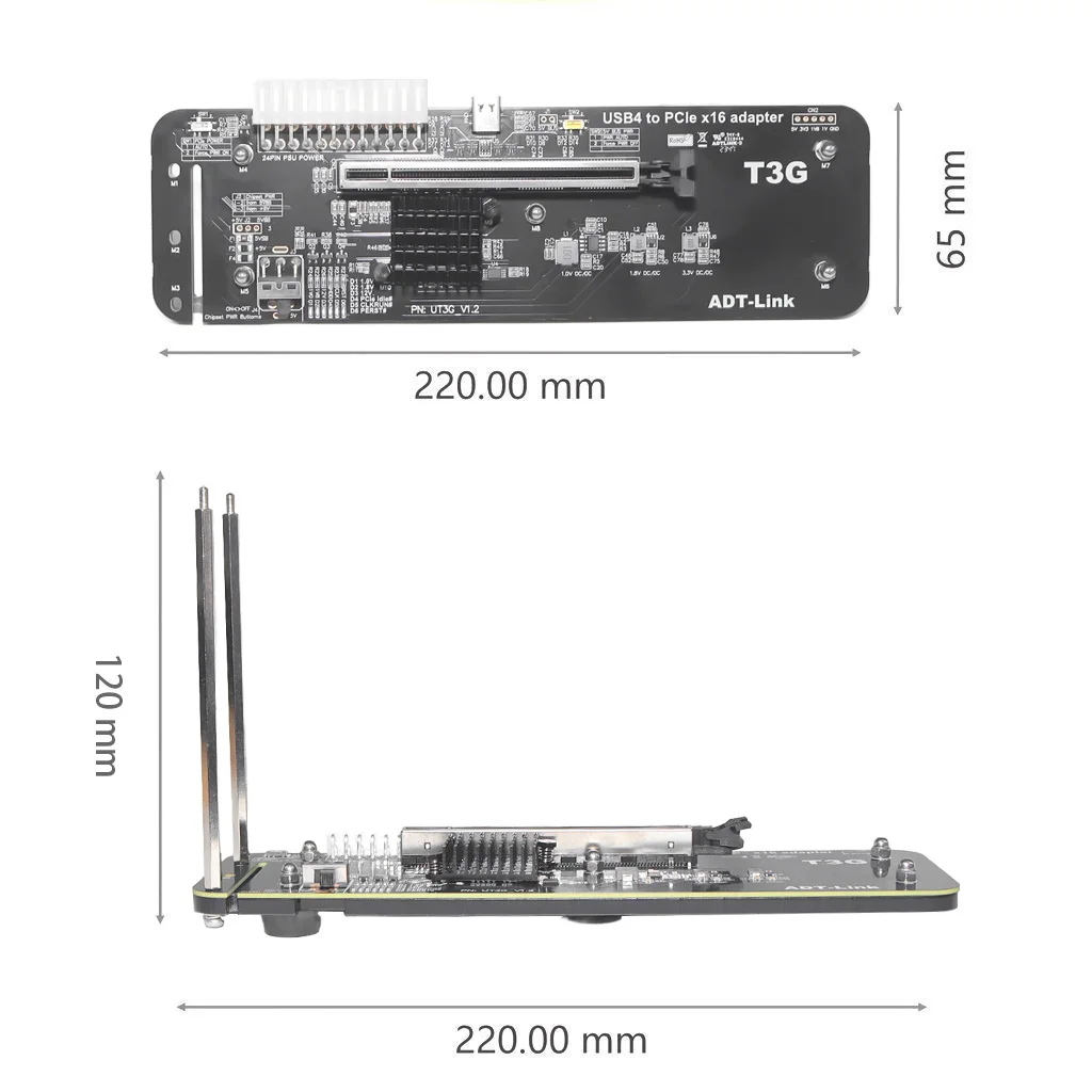 ADT UT3G For NUC ITX STX Noteb - огляд і ціна Gpu External Dock Egpu Thunderbolt 4