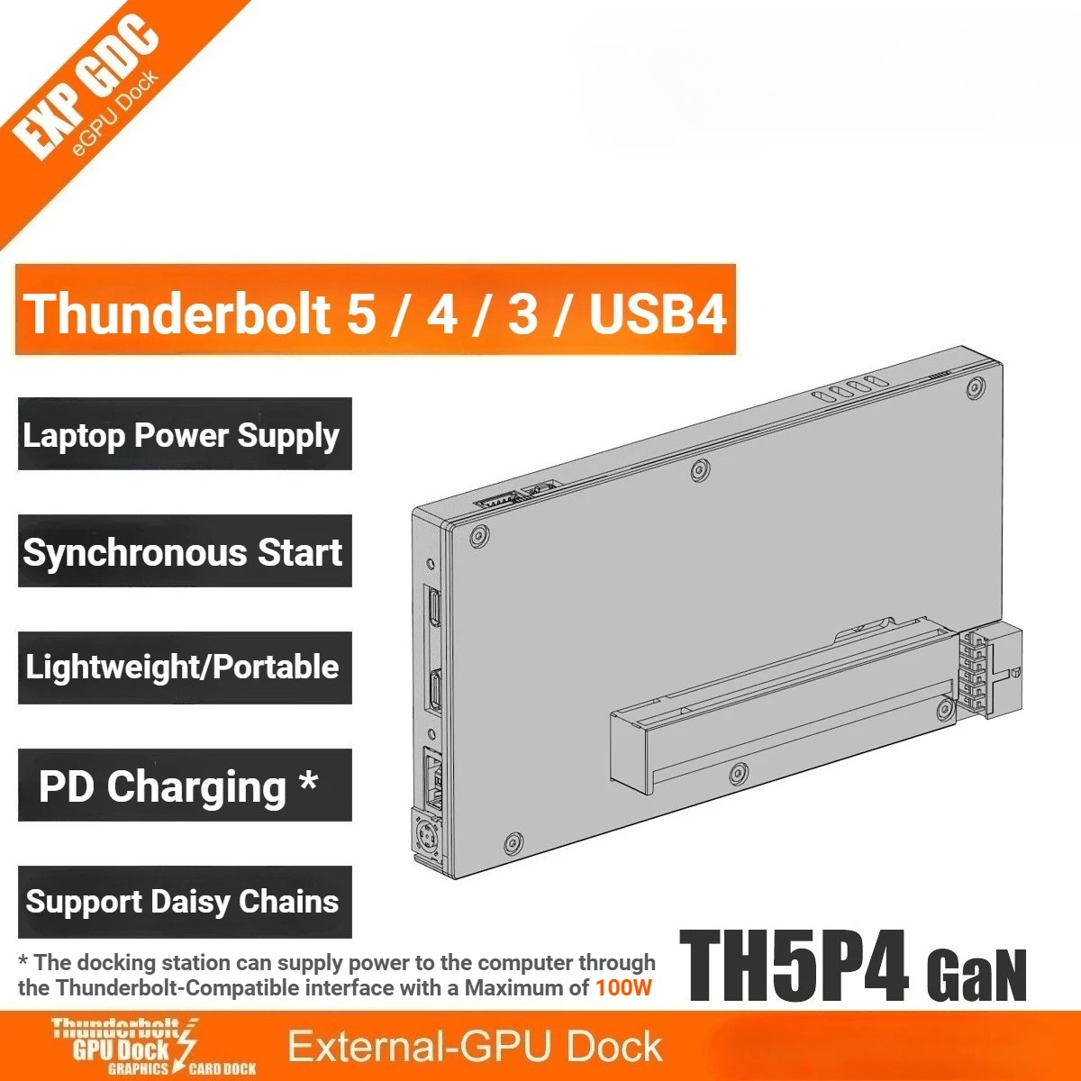 TH5P4GaN Laptop Thunderbolt 5/ - огляд і ціна Gpu External Dock Egpu Thunderbolt 4