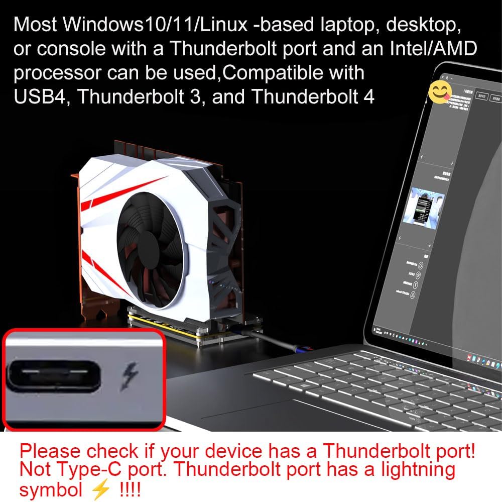 RGEEK 22Gbps eGPU Dock PCIE3.0 - огляд і ціна Gpu External Dock Egpu Thunderbolt 4