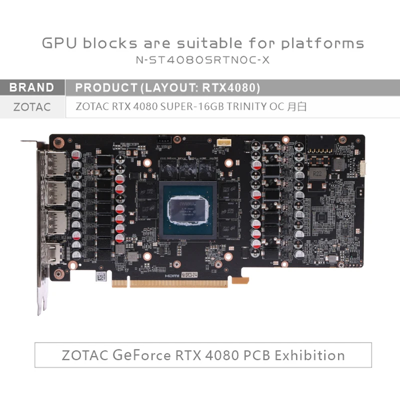 Bykski GPU Block for ZOTAC RTX - огляд і ціна Rtx 4080 Super 16Gb